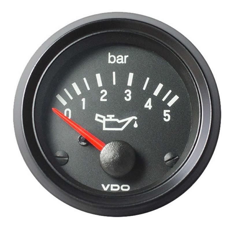 VDO Pressure Gauge, VDO Vision Engine oil pressure 5Bar, VDO Gauge ...