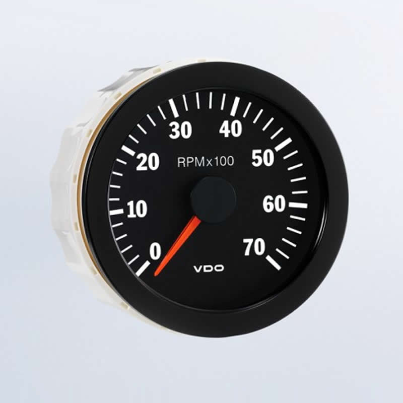 VDO Tachometers, VDO Cockpit Vision Tachometer 7000 RPM 80mm 12V, VDO ...