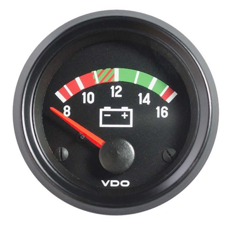 VDO Voltmeter, VDO Cockpit Vision Voltmeter 8-16V 52mm 12V, VDO Vision ...